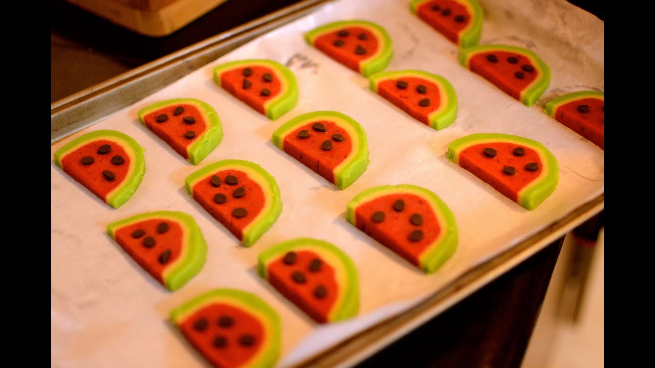 Watermelon cookies recipe| Easy Watermelon cookies recipe