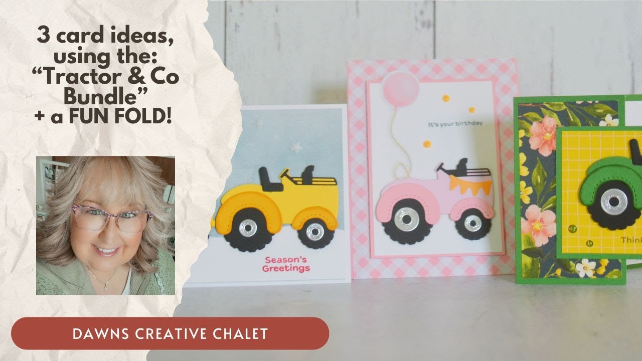 REPLAY FB Live #192 - Tractor & Co 3 great card ideas + a fun fold! #stampinup #tractor&co #create
