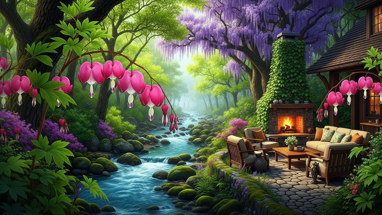 Magical Riverside Garden 🌺 Soft Relaxing Music for Anxiety Relief & Inner Peace