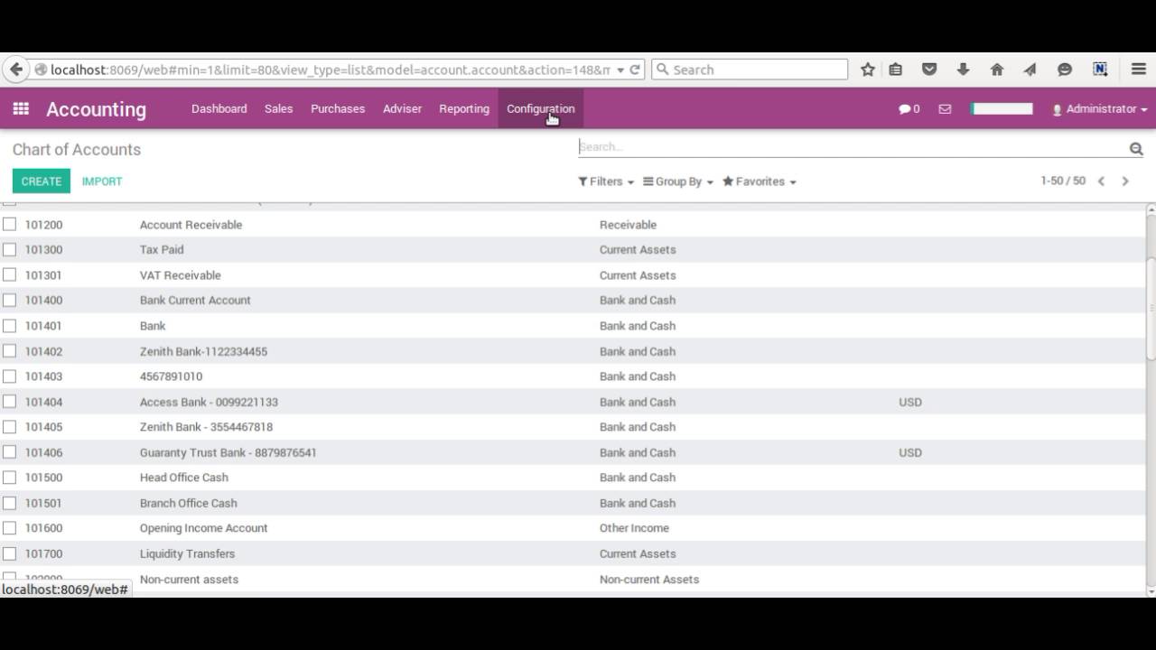 OdooSME   How to link Bank Accounts with Accounts in Chart of Accounts