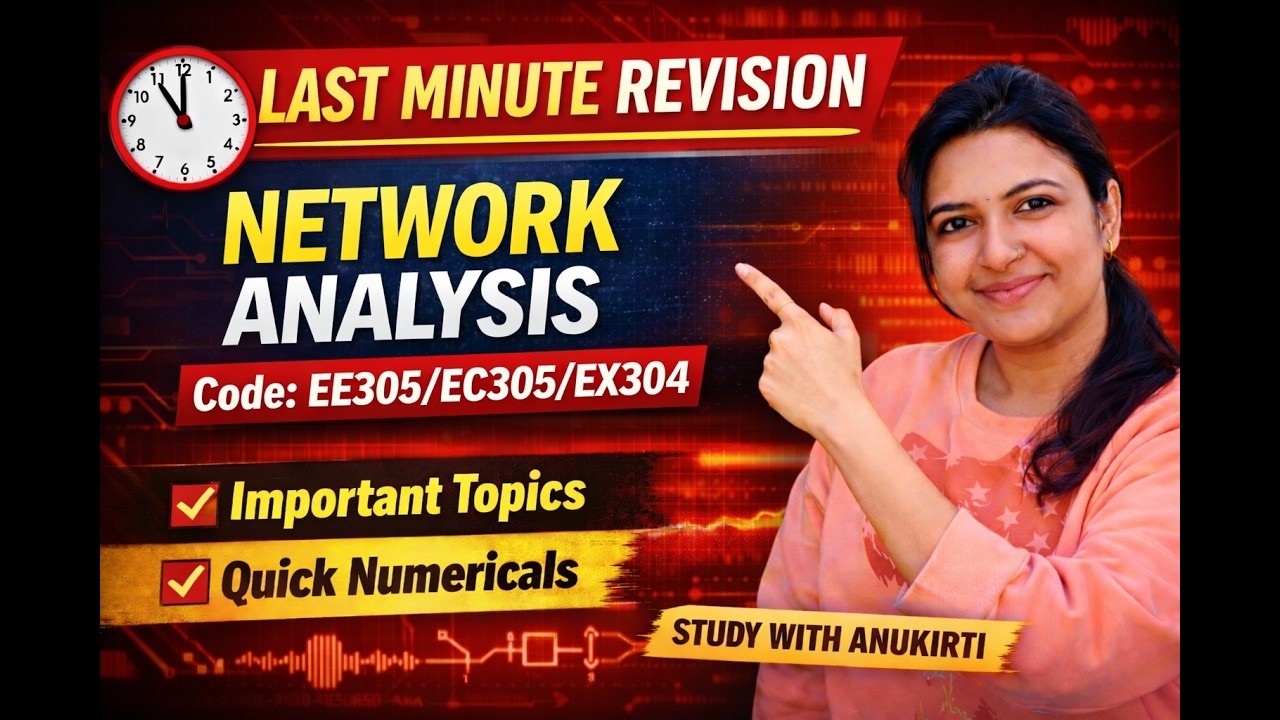 ONE SHOT NUMERICAL|UNIT 3| NETWORK ANALYSIS | EX304 | EE305 | #education #rgpvbhopal #electrical