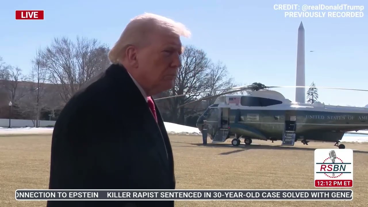 WATCH: President Trump Speaks to the Press Before Leaving the White House - 02/13/26