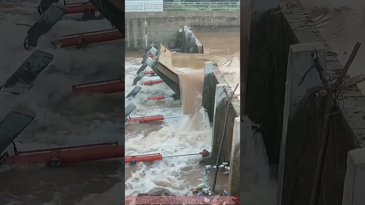 Lowering a Hydraulic Dam Gate to Release Water