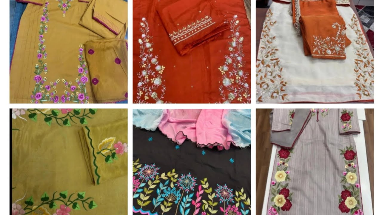 Punjabi trending suit work design 