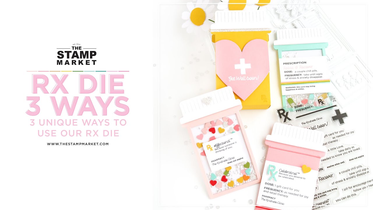 3 WAYS TO USE THE RX DIE #cardmaking #handmadecards #thestampmarket