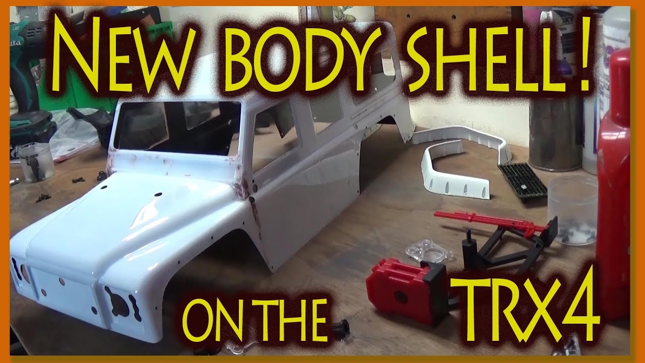 Painting and finishing new body shell swap Traxxas trx4 land rover defender p/n 8011