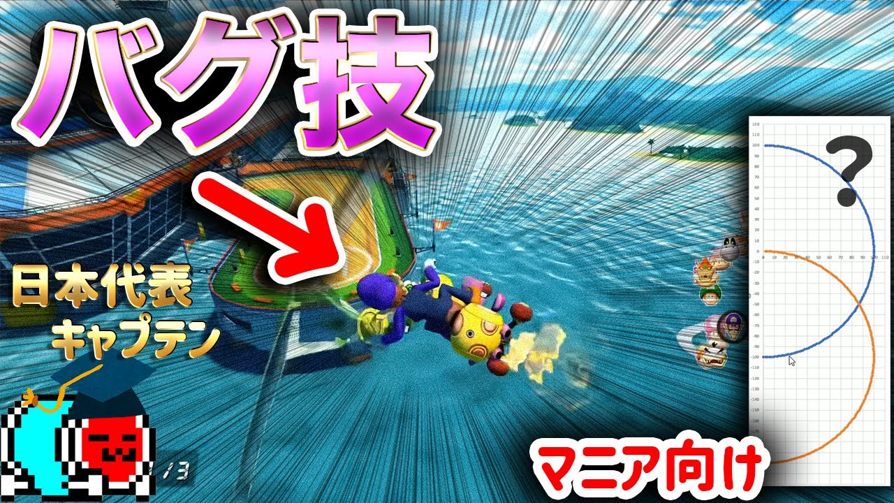 【超・超・超マニア向け】マリオカートのバグ技についての研究発表をする日本代表キャプテン・くさあん【マリオカート8デラックス】#ジャイログライダー #キーコン #常時ジャイロ