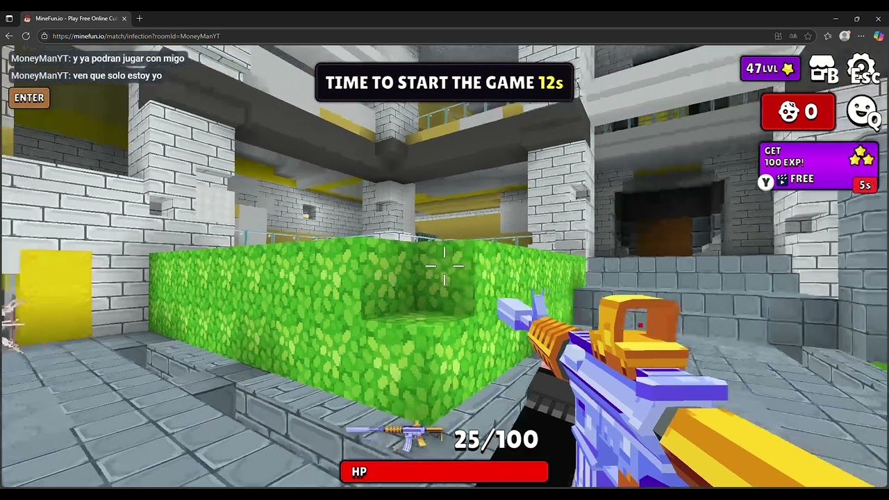 MineFun io  Como entrar a otras salas para jugar conmigo!