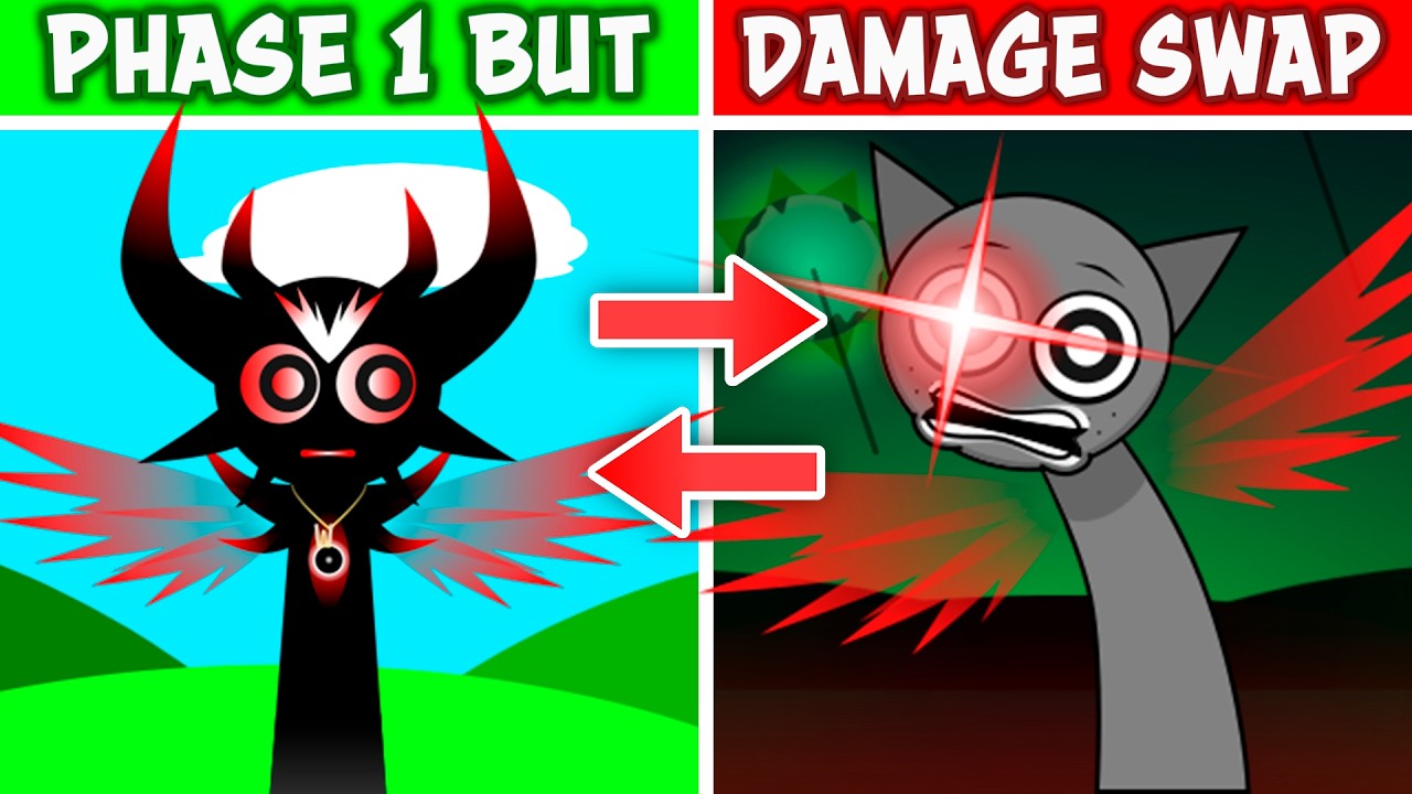 Sprunki Phase 3 But DAMAGE SWAPPED Hyper Shifted Phase 4