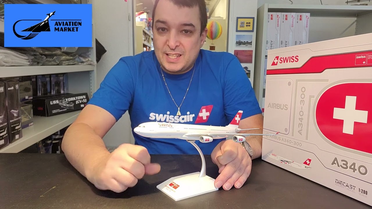 Der neue Swiss A340-300 von JCWings im Massstab 1:200 im Vergleich mit anderen Herstellern