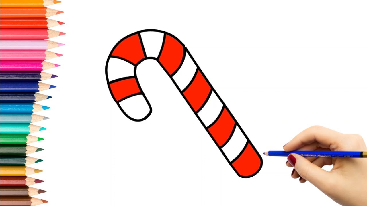 Kaip nupie&scaron;ti KALĖDINĮ SALDAINĮ | How to draw Christmas candy