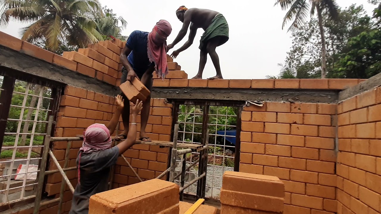interlock brick house construction Episode 16...intro sreejith and team #low cost # interlock #mud