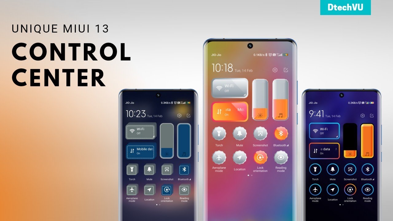 4 Unique MIUI 13 Control Center Themes | Best MIUI 13 Themes