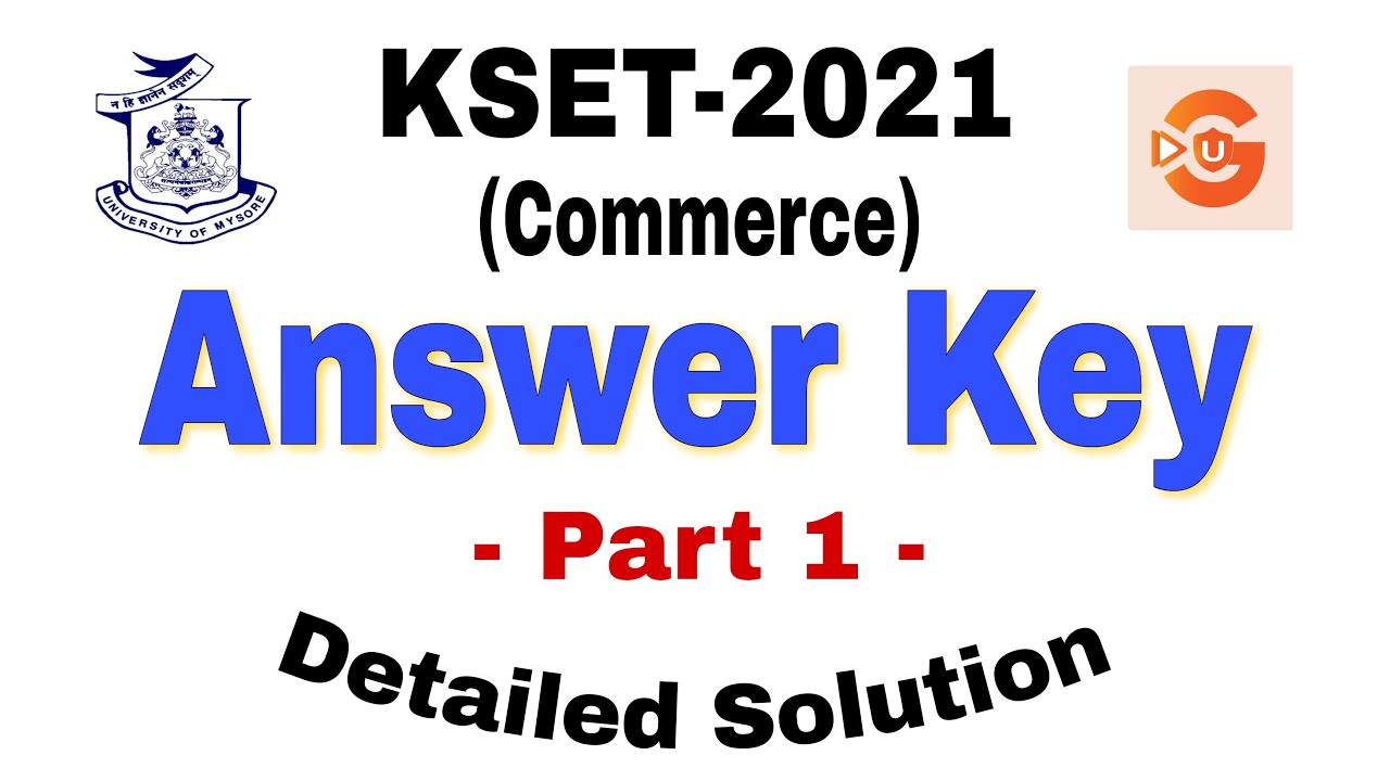 KSET Paper 2 Commerce 2021 Answer Key/ Detailed Explanation Of Every Question/Part 1/Nehal Sir