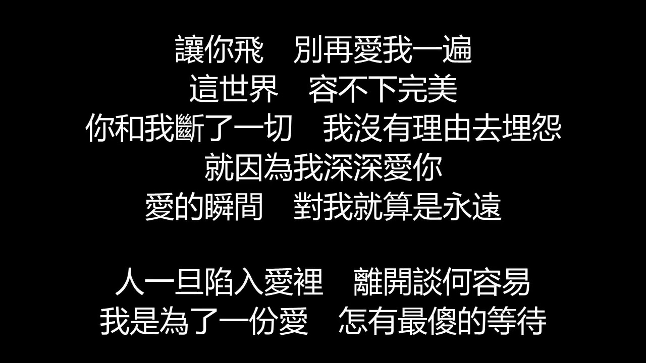 張惠妹 - 讓你飛(歌詞版)