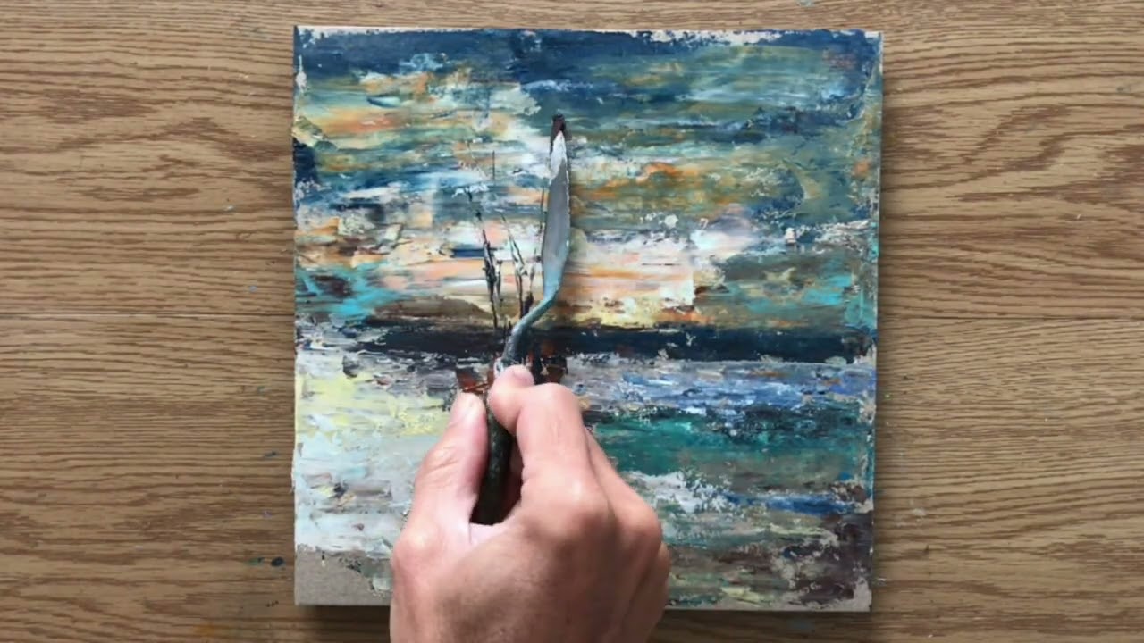 Winter | Acrylic Painting | Palette Knife |  Landscape  Painting