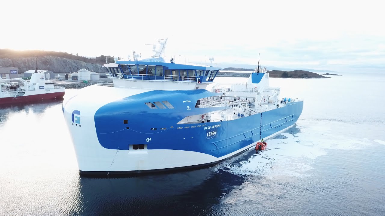 World's largest wellboat. Gåsø Høvding