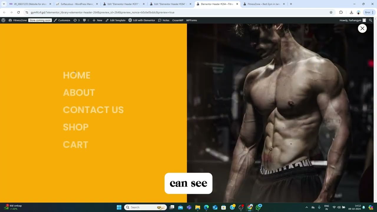 Elementor Full Width Navigation Menu with Images on Hover | WordPress Hamburger Popup Menu Animation