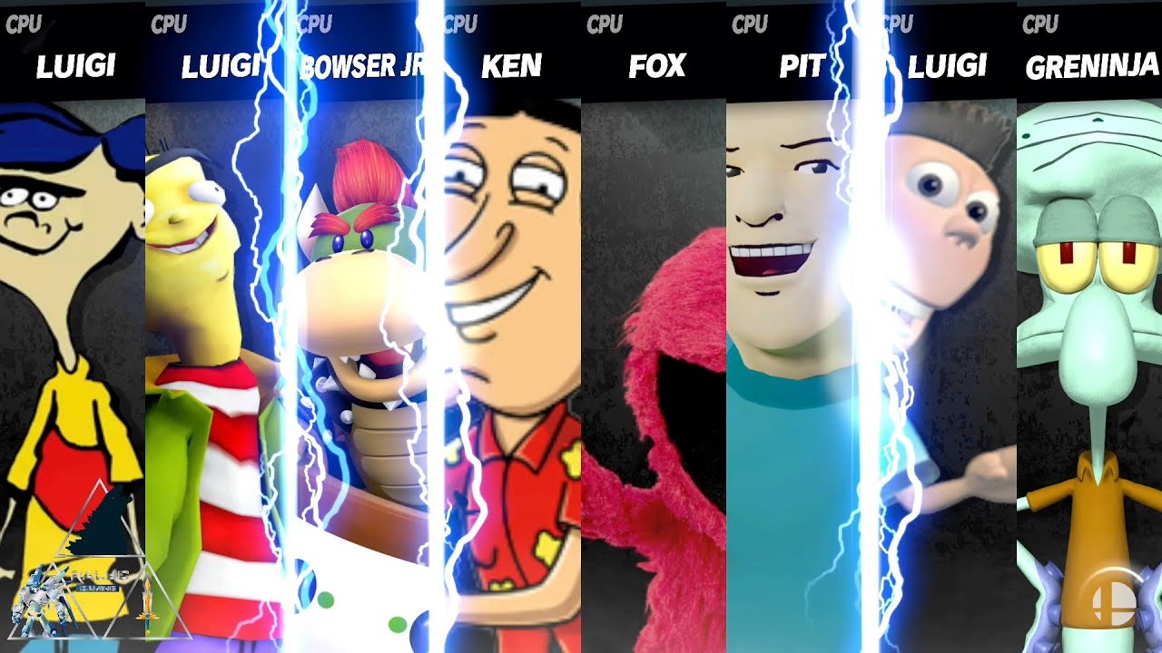 Rolf vs Ed vs Koopa Kid vs Quagmire vs Elmo vs Bobby Hill vs Sheen vs Squidward
