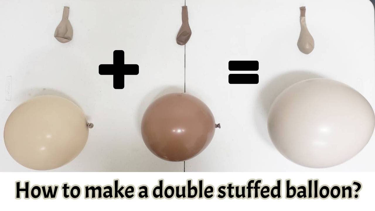 How to make a double stuffed balloon for neutral color balloon garland decoration