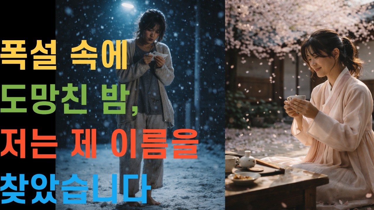 폭설 속에 도망친 밤, 저는 제 이름을 찾았습니다