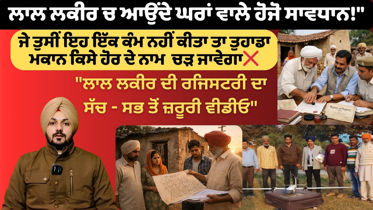 ਲਾਲ ਲਕੀਰ ਦੀ ਰਜਿਸਟਰੀ ਦਾ ਅਸਲ ਸੱਚ 😱 | Lal Lakir Registry Process Punjab 2026 | New Update