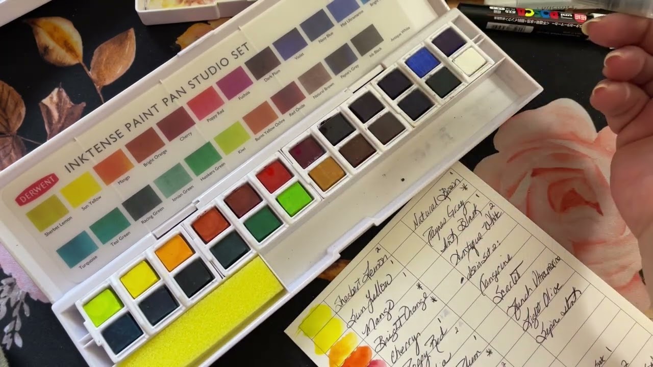Derwent Inktense Paint Pan studio set