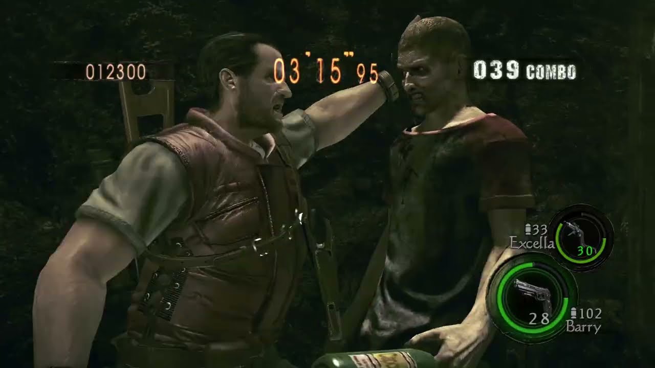 Playing with a random on steam Resident Evil 5 Mercenaries in 2026/The Mines/Rank SS/x150 combo