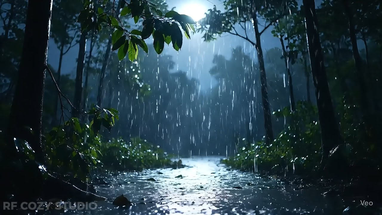 🛏️ Rain Sounds for Insomnia | Peaceful Night Rain Ambience for Restful and Restorative Sleep 🌙