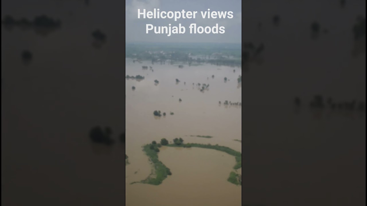 Helicopter view #flood #floodpunjab #helicopter #mi17 #bsf