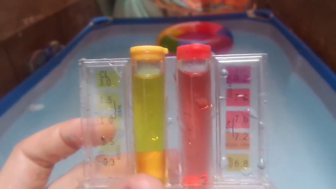 قياس نسبه الكلور وتعادل المياه PH And chlorine  level