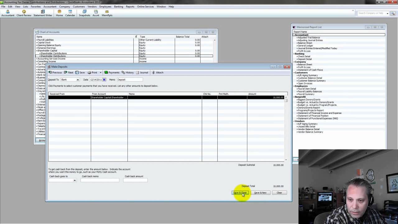 Accounting For Owner Contributions and Distributions with QuickBooks