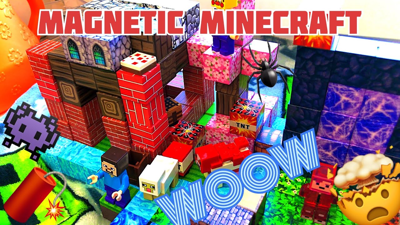 🤯Magnetic Minecraft House Build 👾🧲 | Easy DIY Tutorial 🛠️
