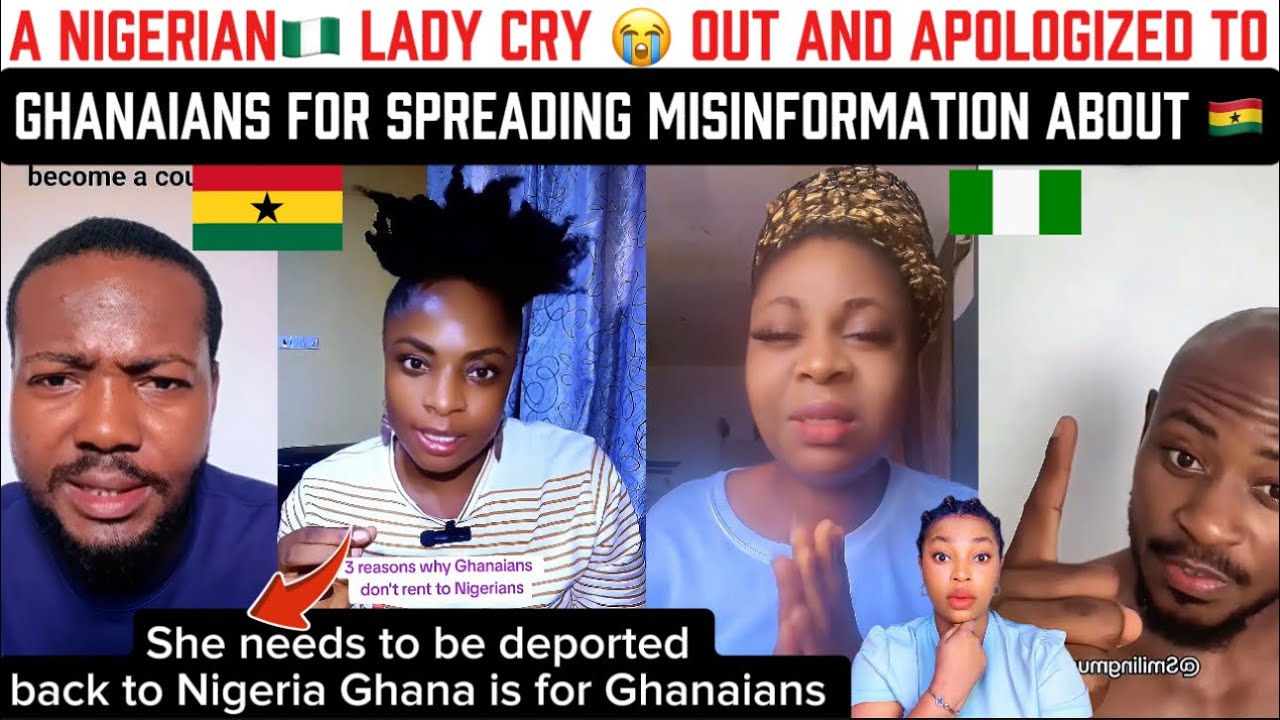 A Nigerian Lady Cry 😭 Out And Apologize To Ghanaians for Spreading Misinformation About Ghana 🇬🇭🇳🇬