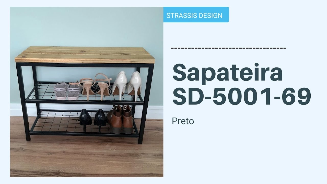 SAPATEIRA SD-5001-69 PRETA STRASSIS DESIGN