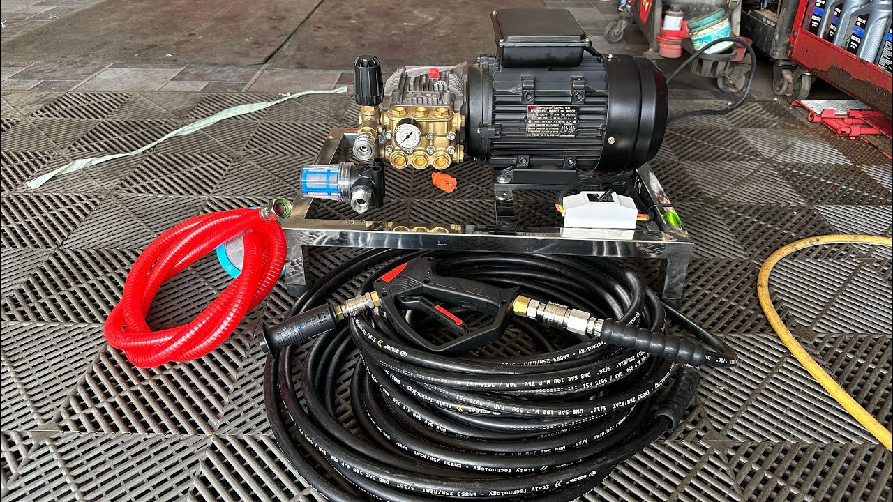 Máy rửa xe đầu bơm AR ITALY kết hợp với Moto nội địa Trung 3kw. Áp 120bar 15lít. Lh: 0936953959