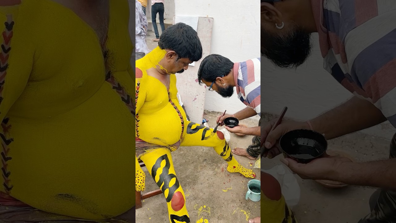 Dalla Sher Painting 2025 | Muharram Bilaspur Dalla Sher #muharram #art #sherdance #ytshorts #shorts