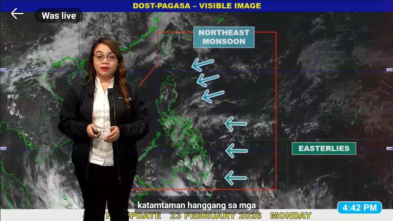 PAGASA: FEBRUARY 23, 2026 5 PM WEATHER UPDATE #dostpagasa #weather #weatherupdate #news #amihan 