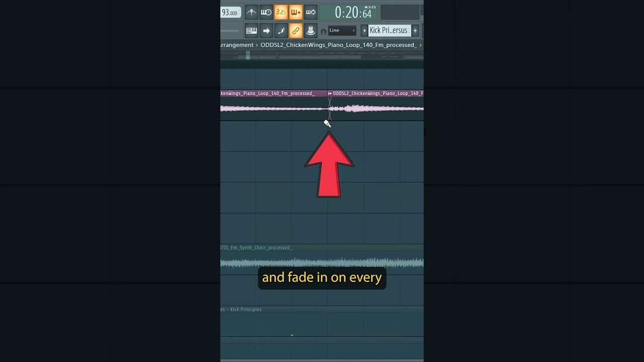 How to remove clicks on audio FL Studio 😎 #shorts