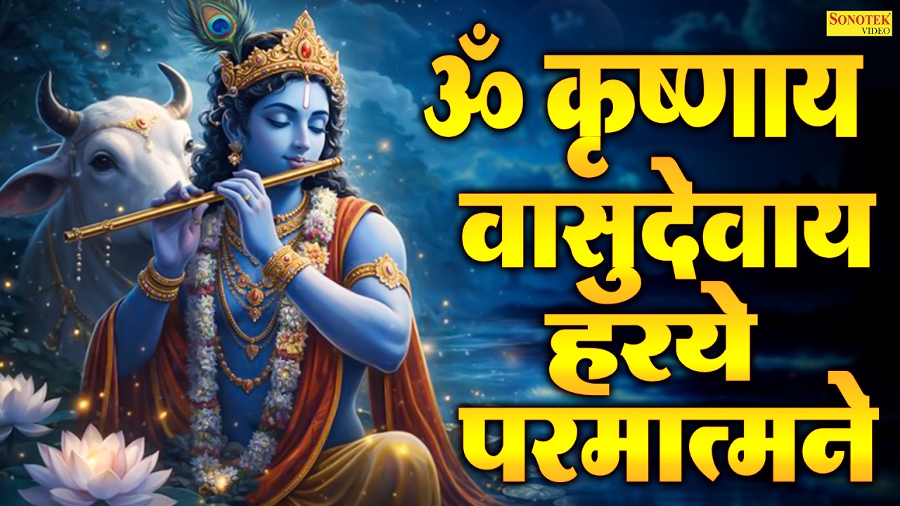 Om Krishnaya Vasudevaya Haraye Paramatmane 108 Times | ॐ कृष्णाय वासुदेवाय हरये परमात्मने
