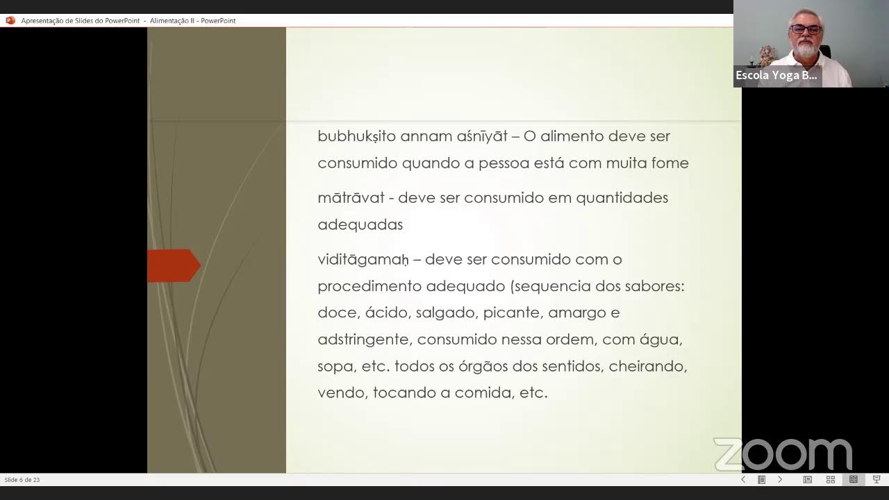 15ª Aula de Revisão Especial com Dr. Ruguê- Como escolher o que comer do ponto de vista do Ayurveda