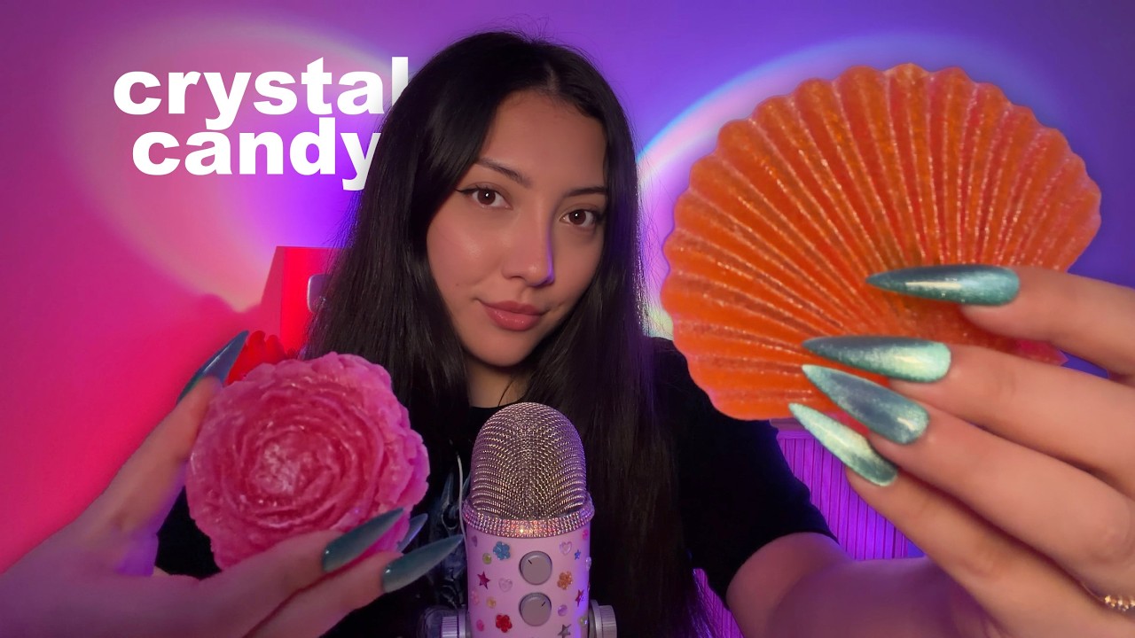 ASMR eating edible crystal candy (kohakutou)