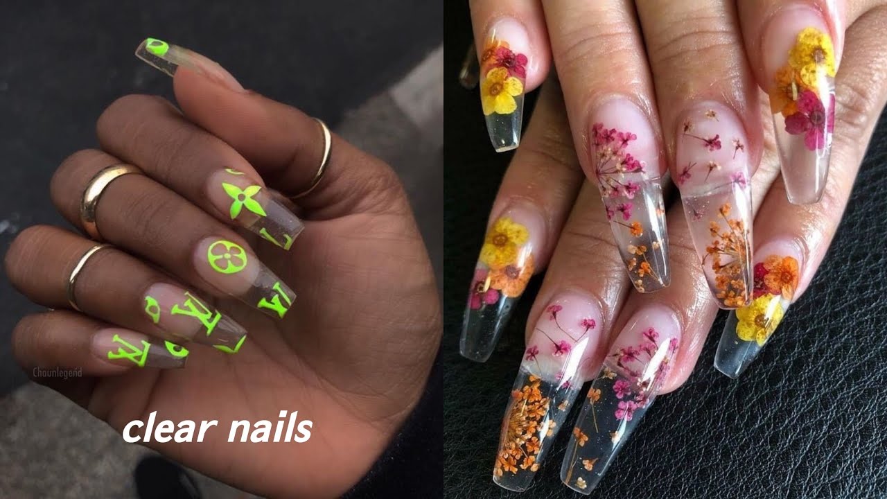 CLEAR NAILS INSPO 😱🥵 ACRYLICS 🌷
