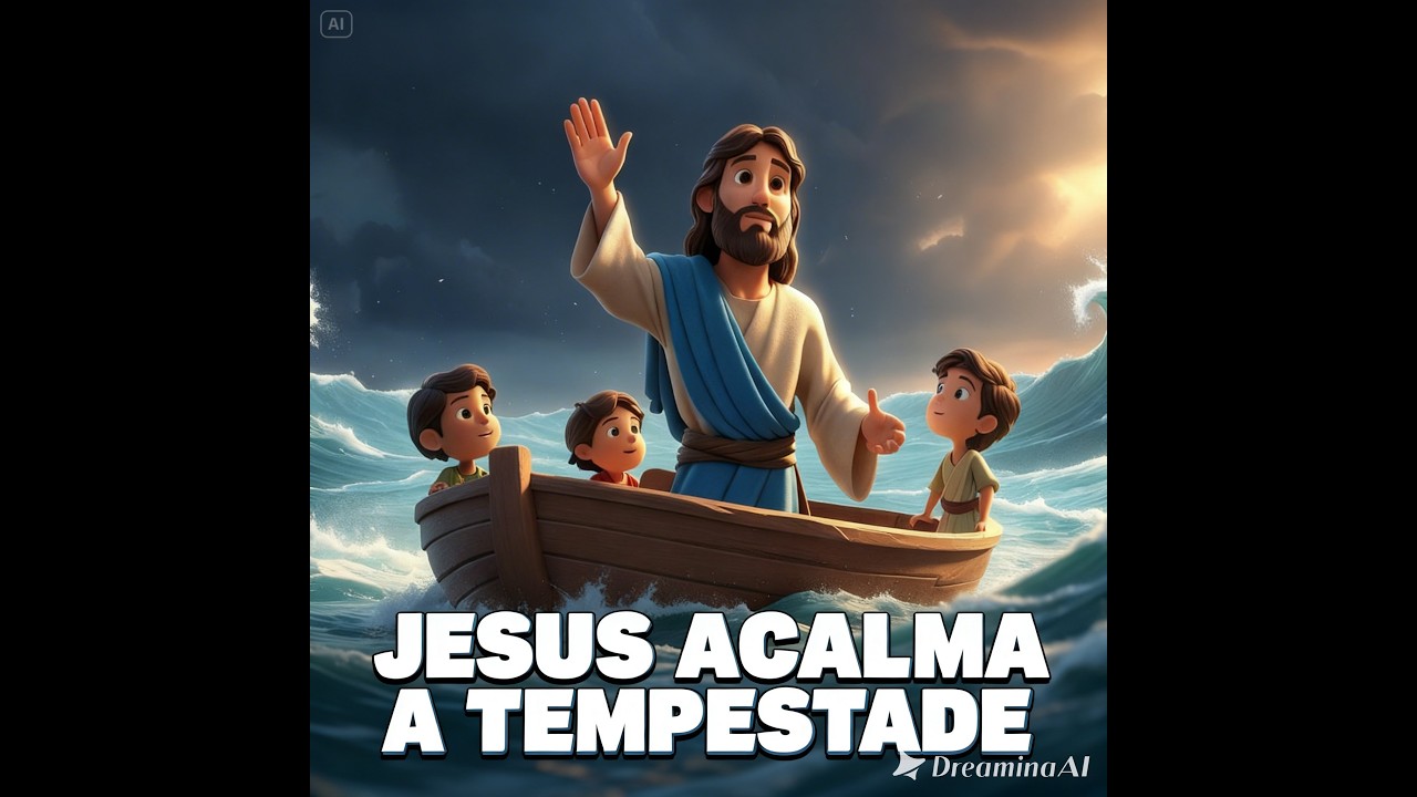 “Jesus Acalma o Mar 🌊 | #música  Infantil Cristã Animada | Bíblia para Crianças”