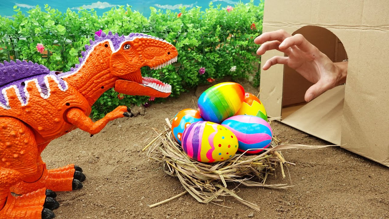 T-rex dinosaur fighting againt thief - Animal Toy for kids | ToyTV khủng long