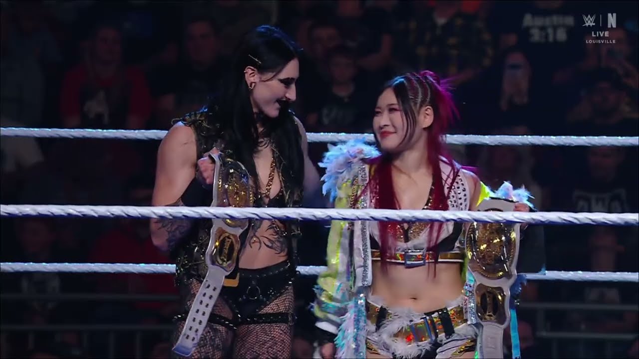 Iyo Sky y Rhea Ripley vs Nia Jax y Lash Legend por los titulos -WWE SmackDown 27 de Febrero 2025