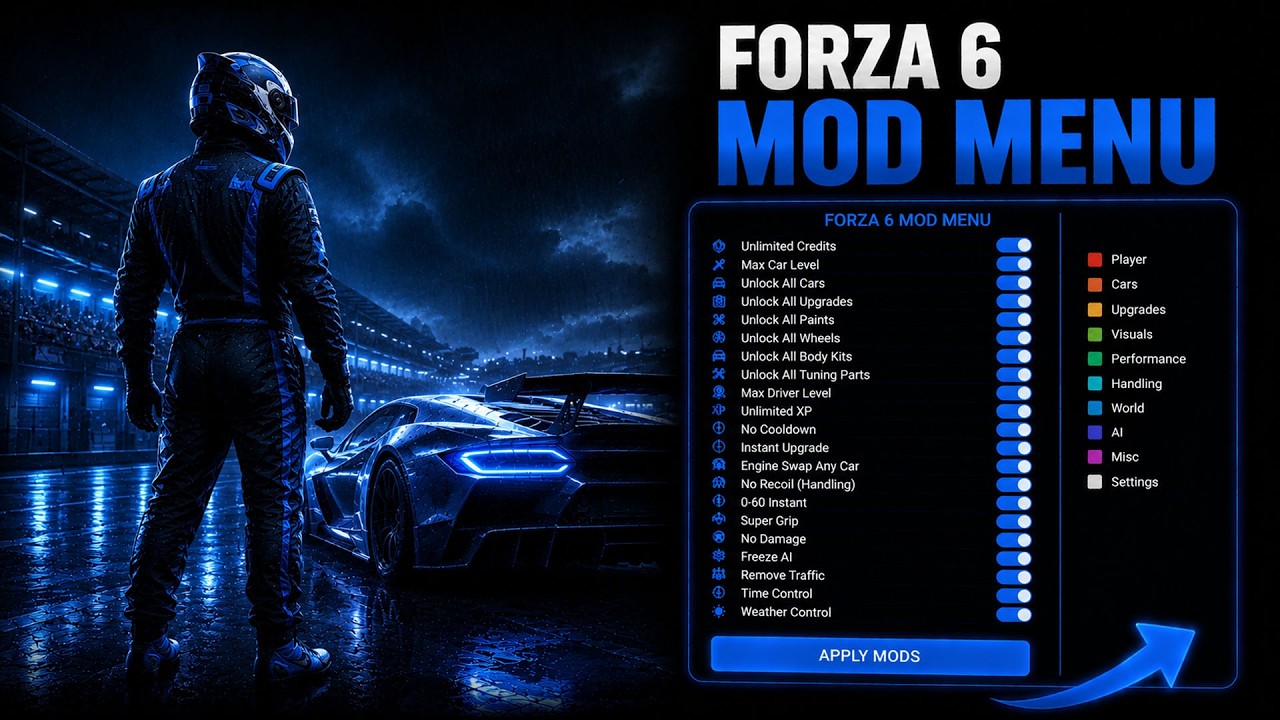 Forza Horizon 6 HACK | BEST FH6 Mod Menu | Forza 6 Cheat Menu | MONEY GLITCH + Unlimited WheelSpins