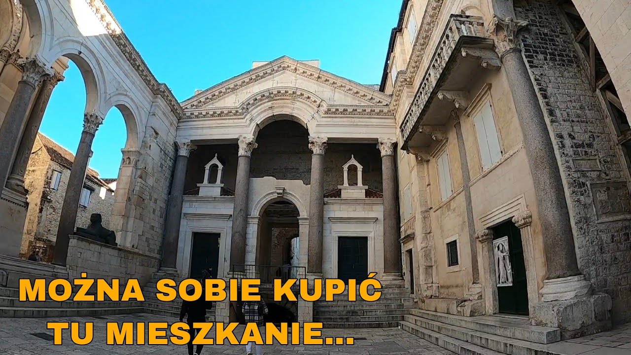 Pałac Dioklecjana z 3 wieku przerobiony na mieszkania... Zwiedzam Split w Chorwacji.