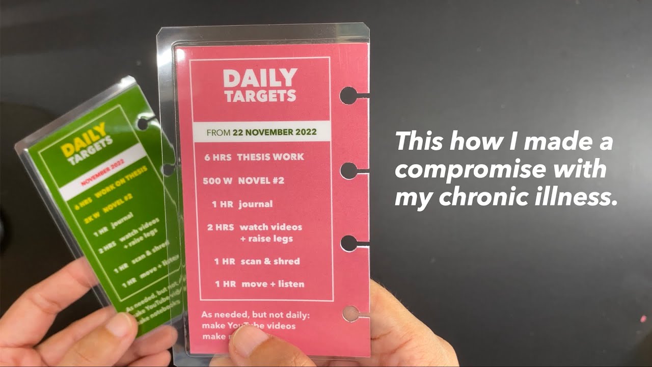 New daily goals (because chronic illness)