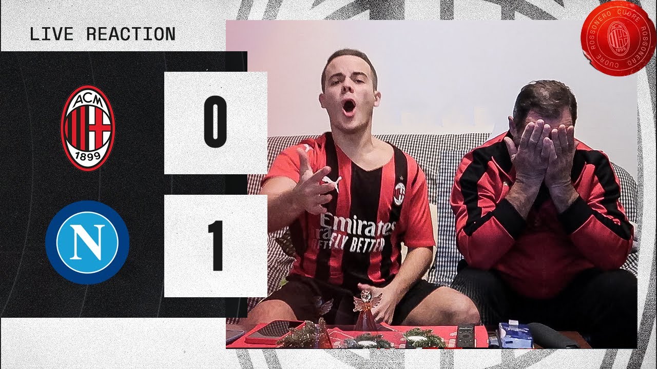 SCANDALOSO!!! ERRORE ARBITRALE ASSURDO! - MILAN 0-1 NAPOLI | LIVE REACTION TIFOSI ROSSONERI